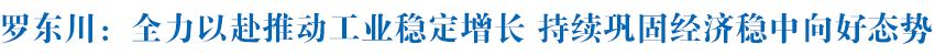 羅東川在西寧市調研重點企業運行情況時強調 全力以赴推動工業穩定增長 持續鞏固經濟穩中向好態勢