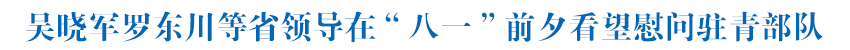 吴晓军罗东川等省领导在“八一”前夕看望慰问驻青部队