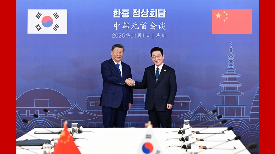 習近平同韓國總統李在明會談