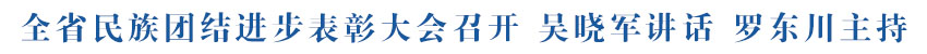 全省民族團結進步表彰大會召開 推動鑄牢中華民族共同體意識示范省建設實現新躍升 吳曉軍講話 羅東川主持