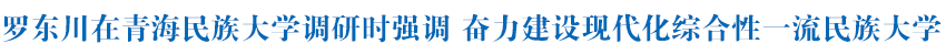 罗东川在青海民族大学调研时强调 奋力建设现代化综合性一流民族大学