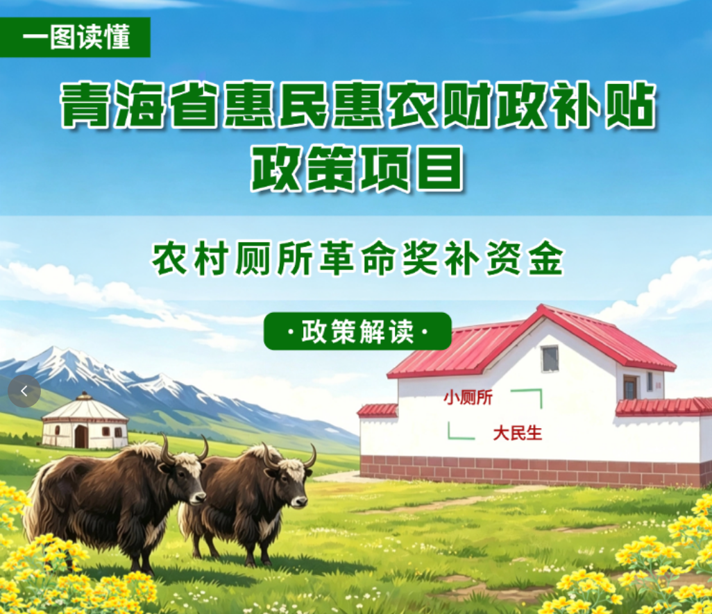 青海省惠民惠农财政补贴政策项目之【农村厕所革命奖补资金】